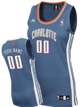 Womens Customized Charlotte Bobcats Blue Jersey